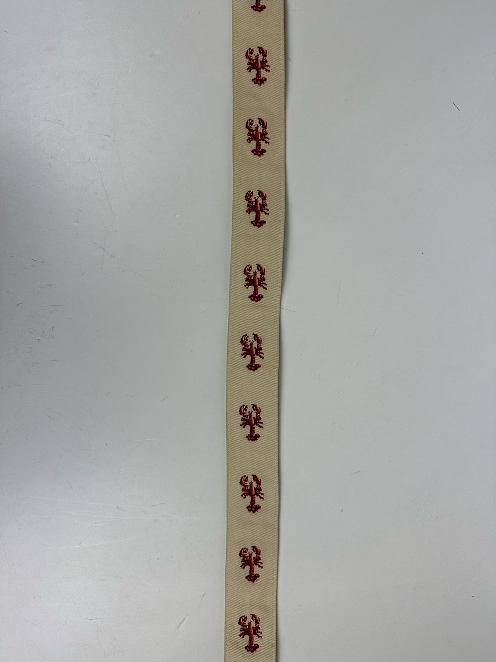 Women’s J. Crew Cream Canvas Belt with Red Embroidered Lobster Motifs - Picture 7 of 11